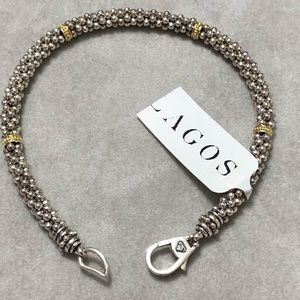 Lagos 18K Sterling Silver Caviar Rope Bracelets